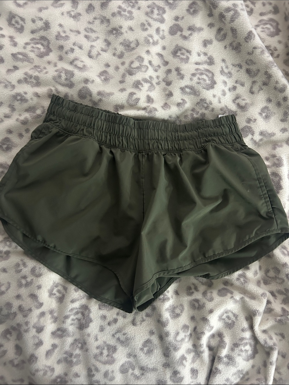 aerie Olive Green Athletic Running Shorts